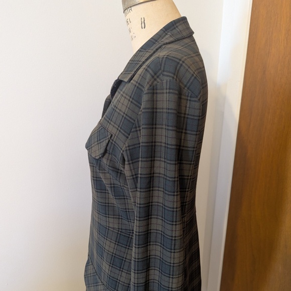 90's Schoolgirl style green plaid dress - Picture 4 of 10